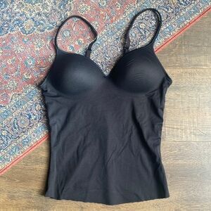 Black Bra Tank Top size Small w/ adjustable straps